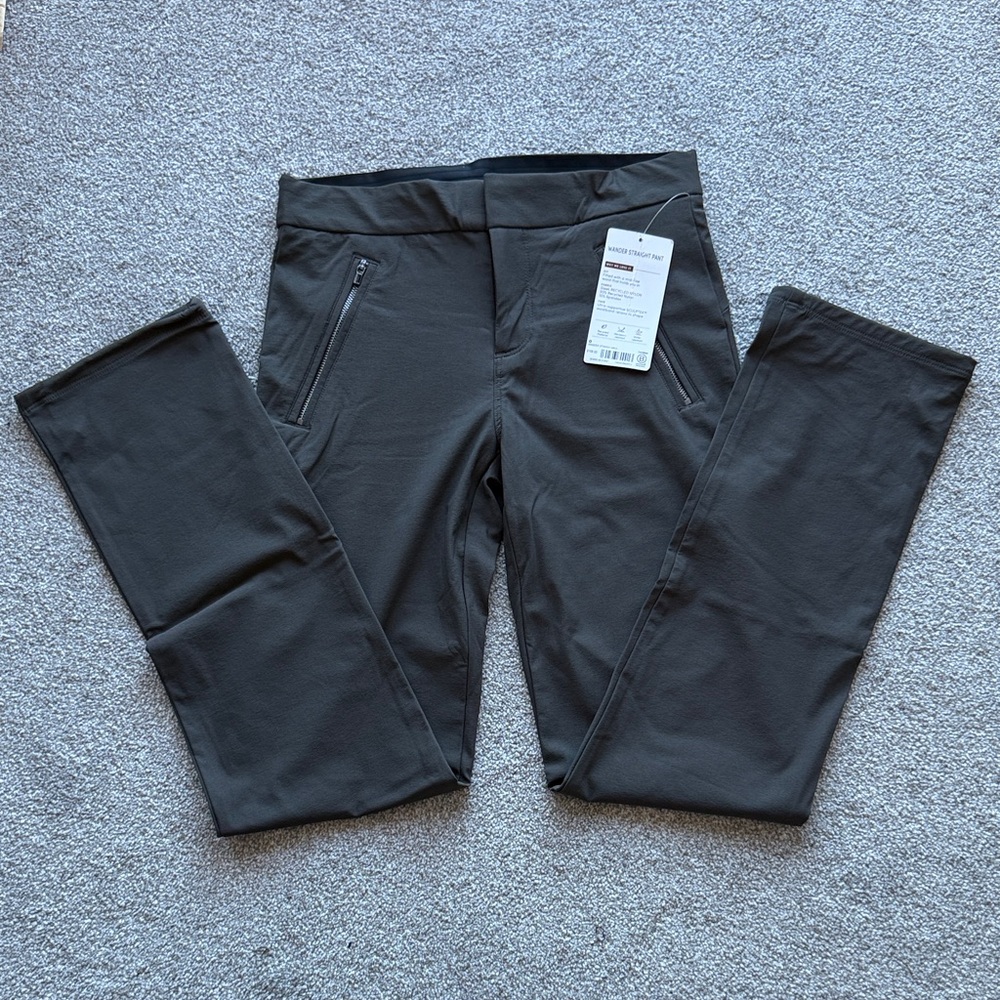 Athleta Wander Straight Leg Pants - Olive/Gray